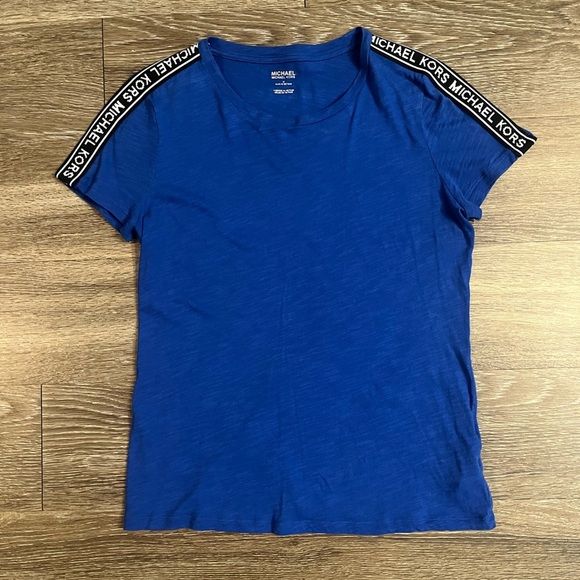 Michael Kors | Logo Tape Crewneck T-Shirt Size Medium - Picture 2 of 5